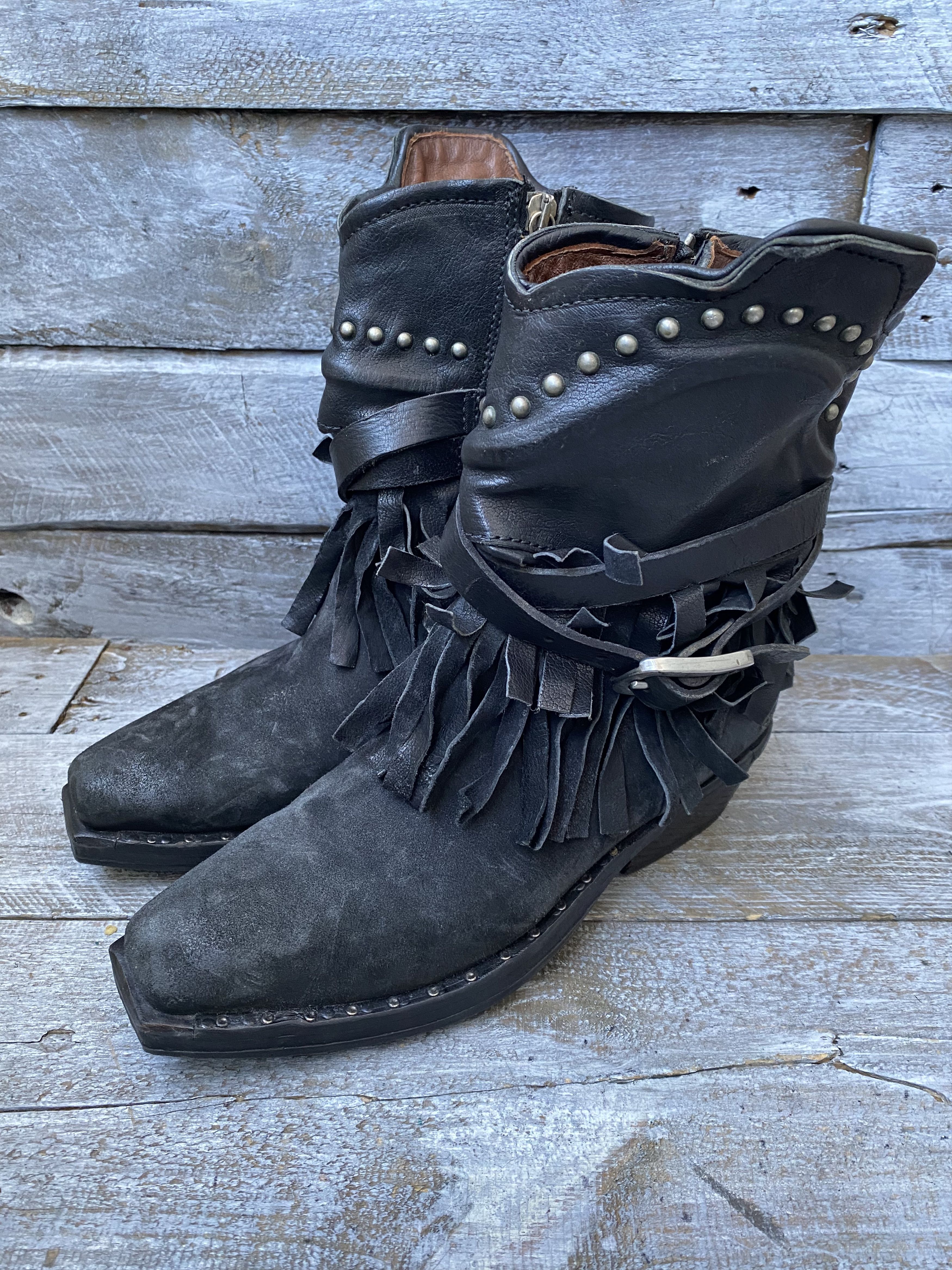 A.S.98 A.S. 98 western suede srudded cow girl boots sz 37 Size US 7 / IT 37 - 3 Thumbnail
