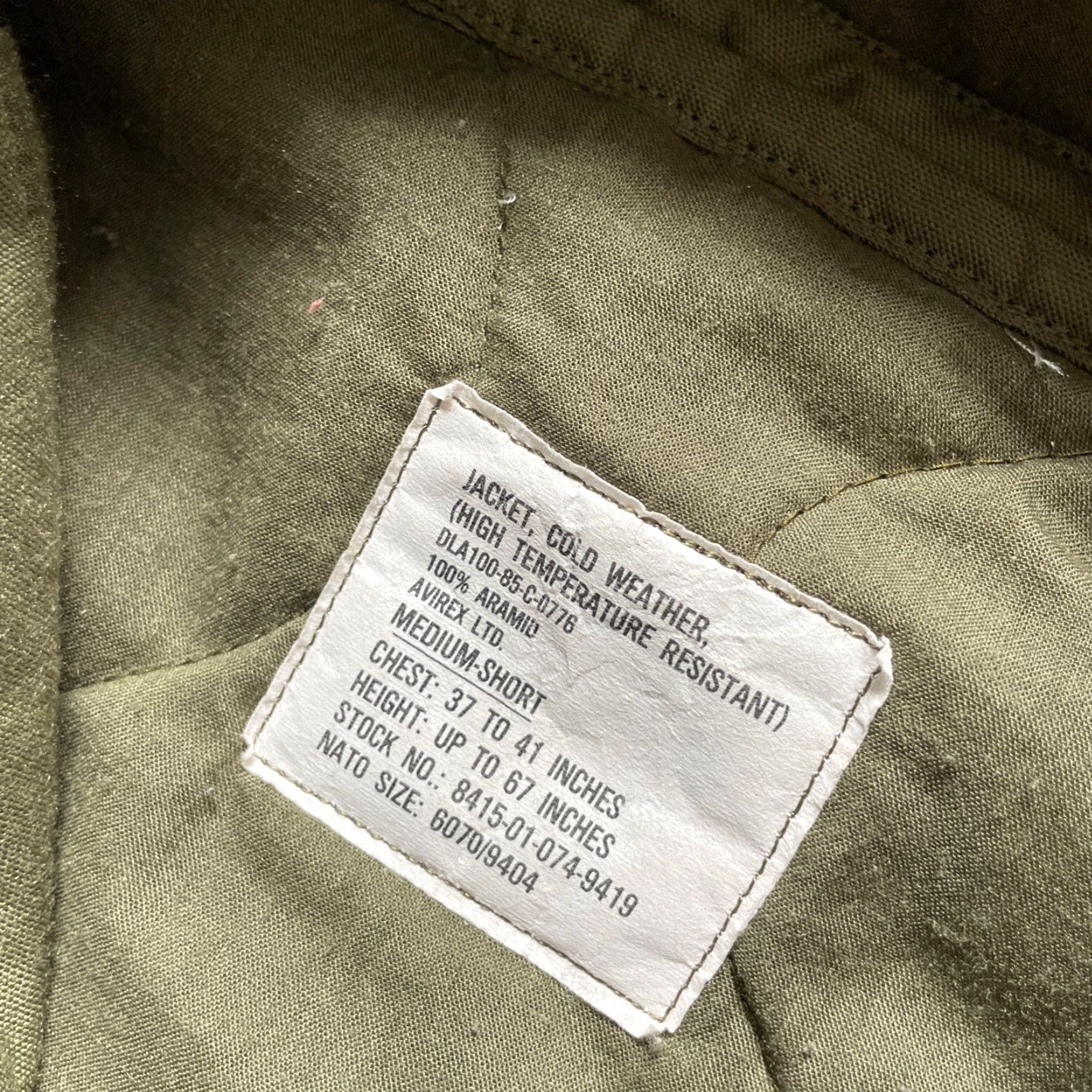 Avirex VINTAGE Avirex Aramid Cold Weather High Temperature Military Jacket M Green 80s USAF Army Air Force Bomber Flight Military Jacket Unisex Adults Size M Size US M / EU 48-50 / 2 - 7 Thumbnail