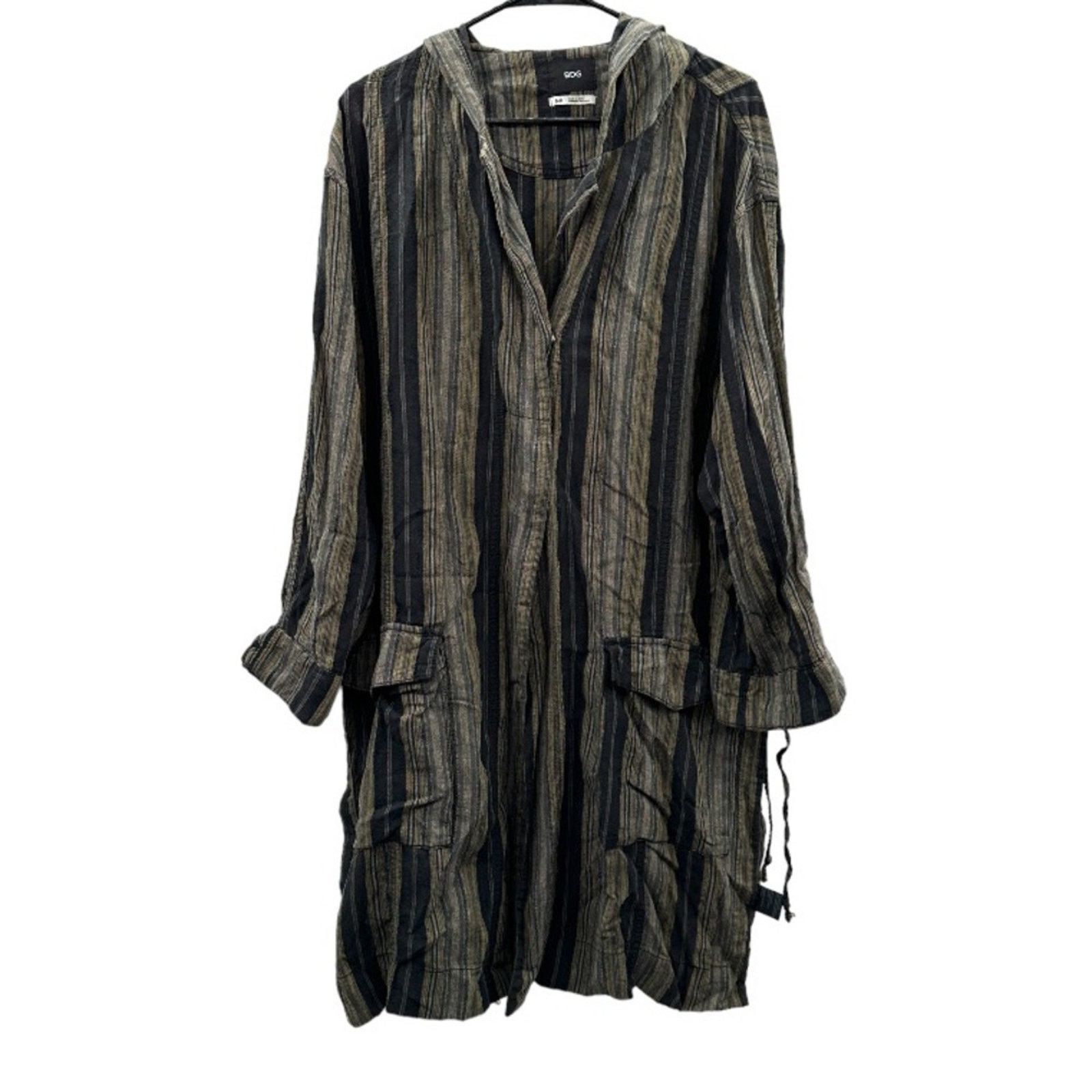 Urban Outfitters Urban Outfitters BDG Olive Green Black Stripe Hooded Jacket Size S / US 4 / IT 40 - 1 Thumbnail