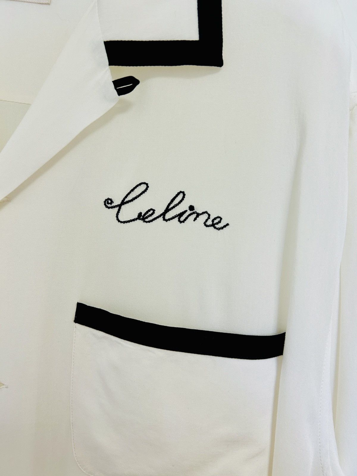 Celine CELINE BY HEDI SLIMANE 23SS Campaign Logo Bowling Shirt Size US S / EU 44-46 / 1 - 4 Thumbnail