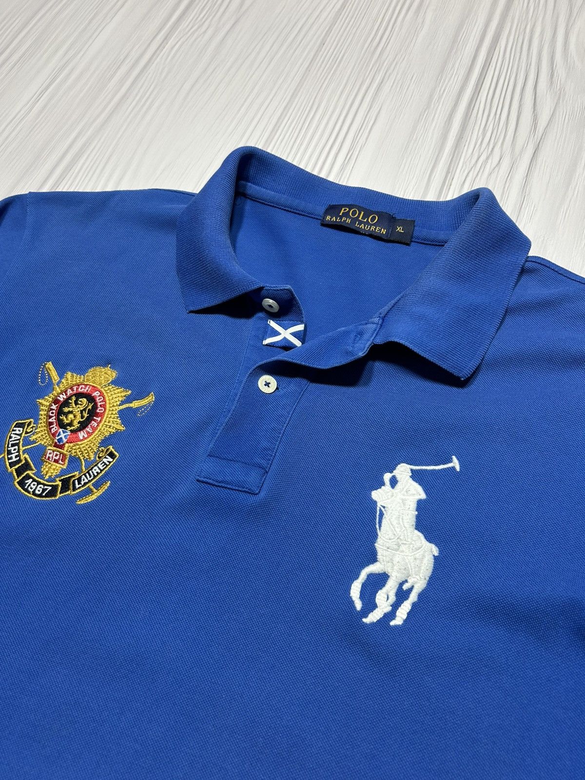 Japanese Brand Vintage Polo Ralph Lauren Black Watch Polo Team 2 Tee Size US XL / EU 56 / 4 - 7 Thumbnail