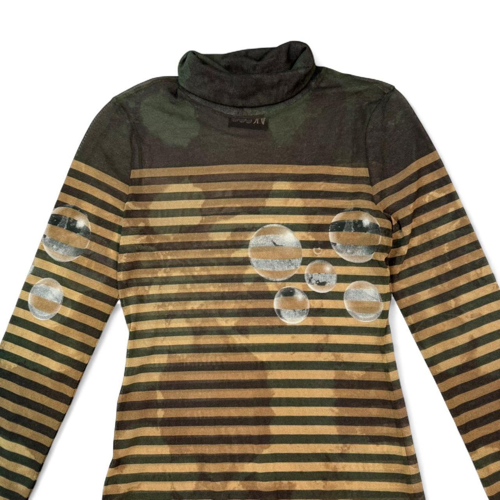 Jean Paul Gaultier Jean Paul Gaultier Bubbles Mesh Turtleneck Longsleeve Size S / US 4 / IT 40 - 4 Thumbnail