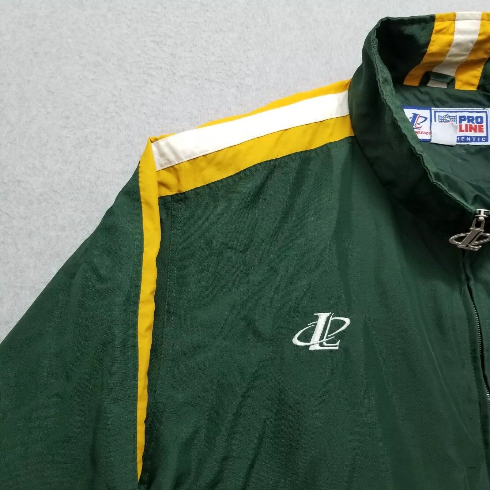 Logo Athletic Vtg Green Bay Packers Jacket Mens Large Zip Embroidered NFL Size US L / EU 52-54 / 3 - 18 Thumbnail