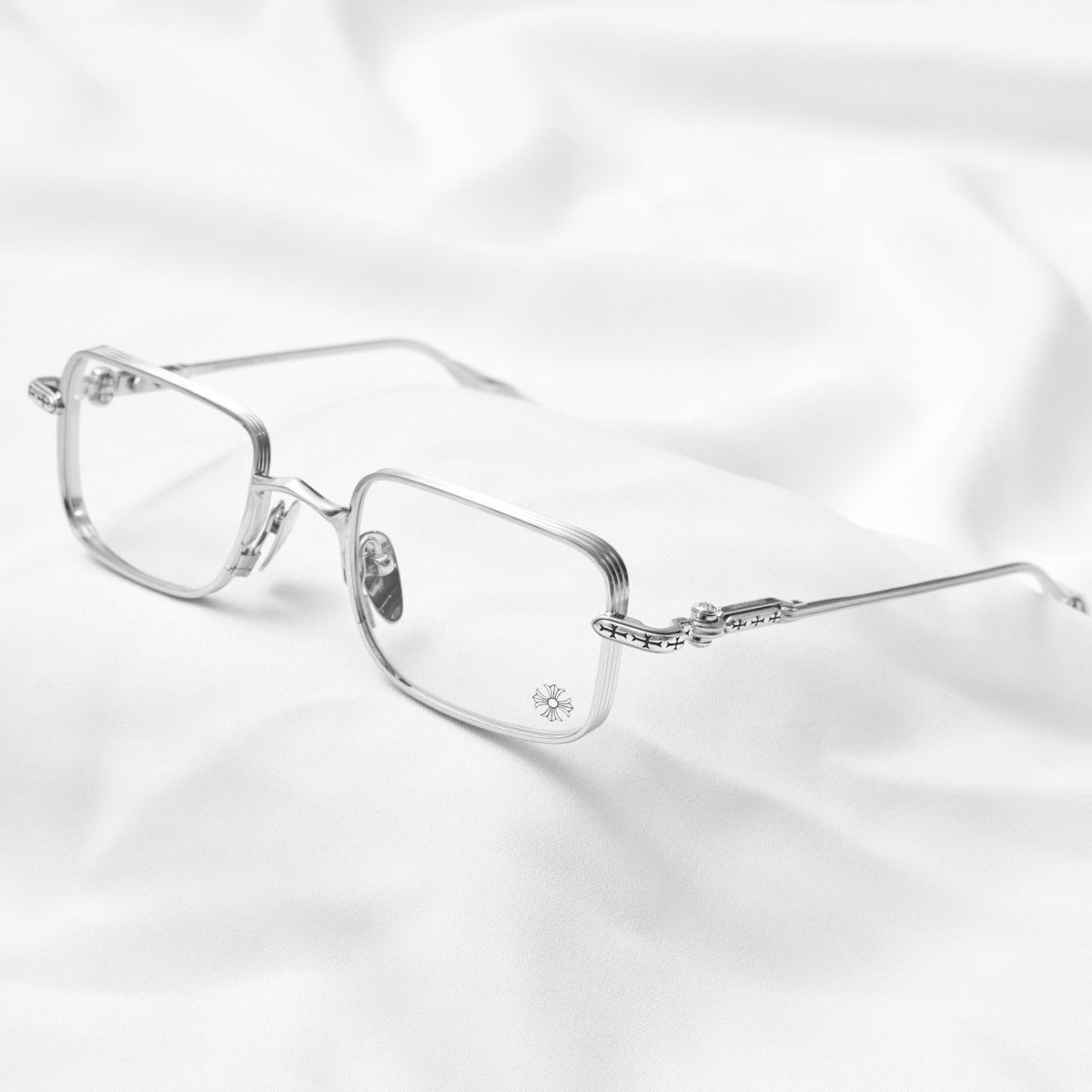 Chrome Hearts CHROME HEARTS ASSSOLUTLY BRUSHED SILVER GLASSES Size ONE SIZE - 2 Thumbnail