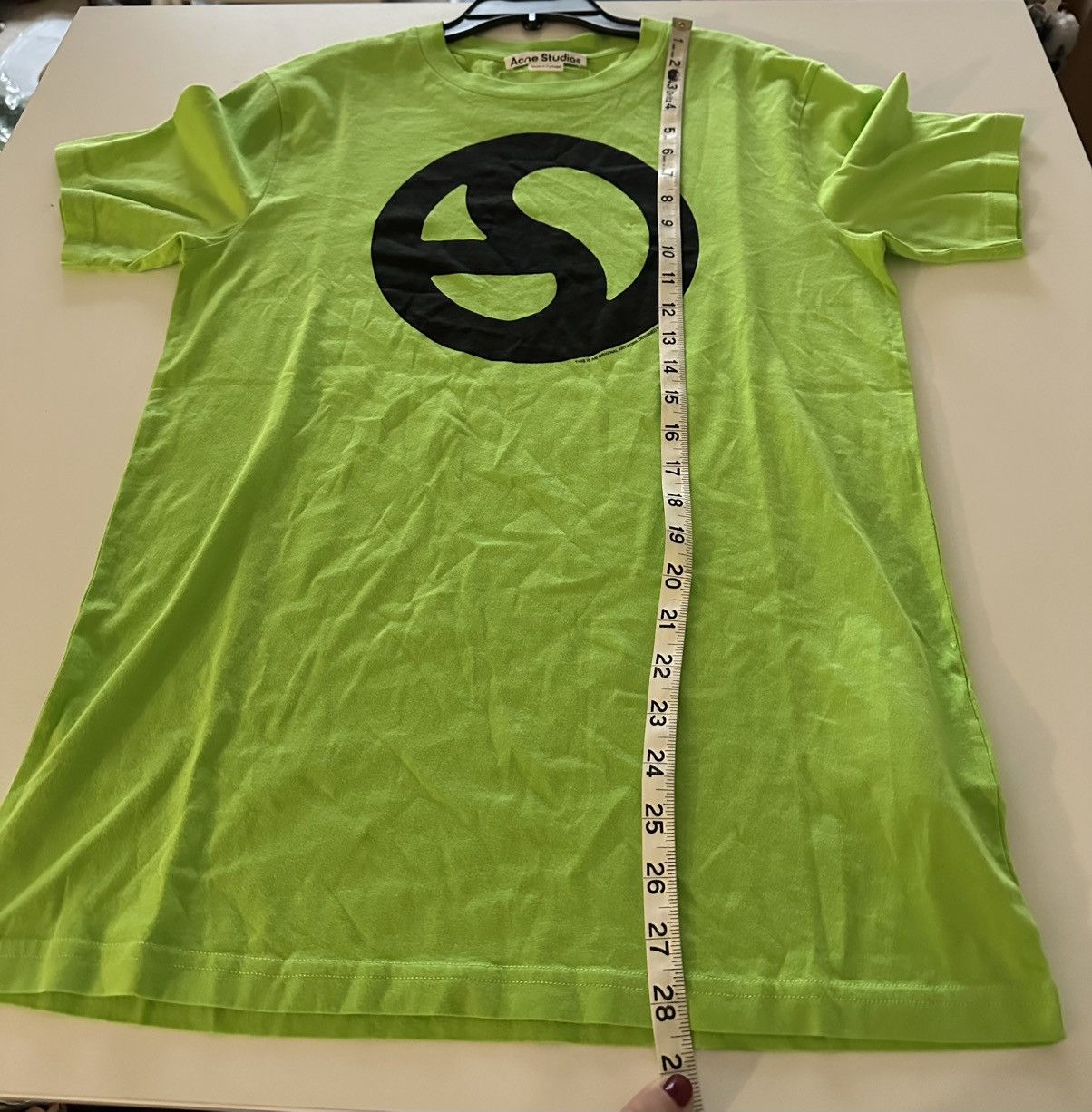 Acne Studios Acne Studios Everest Logo Sharp Green Black Cotton Tee S? Size US S / EU 44-46 / 1 - 5 Thumbnail