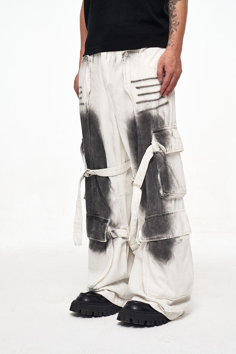 Trash Waste Soil Dirty Distressed Bondage Pants