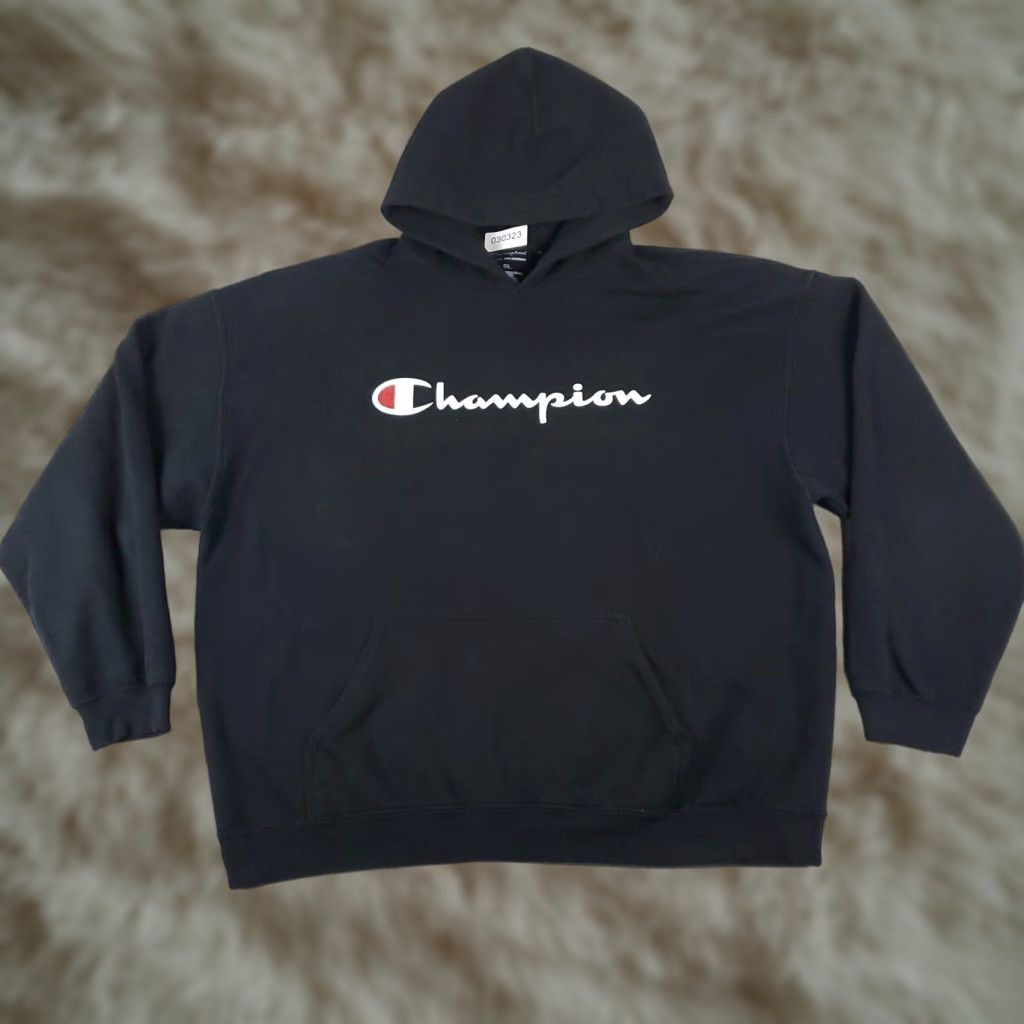 Champion Champion Hoodie Men XL Black Pullover Casual Sweatshirt Long Sleeve Mock Neck Size US XL / EU 56 / 4 - 1 Thumbnail