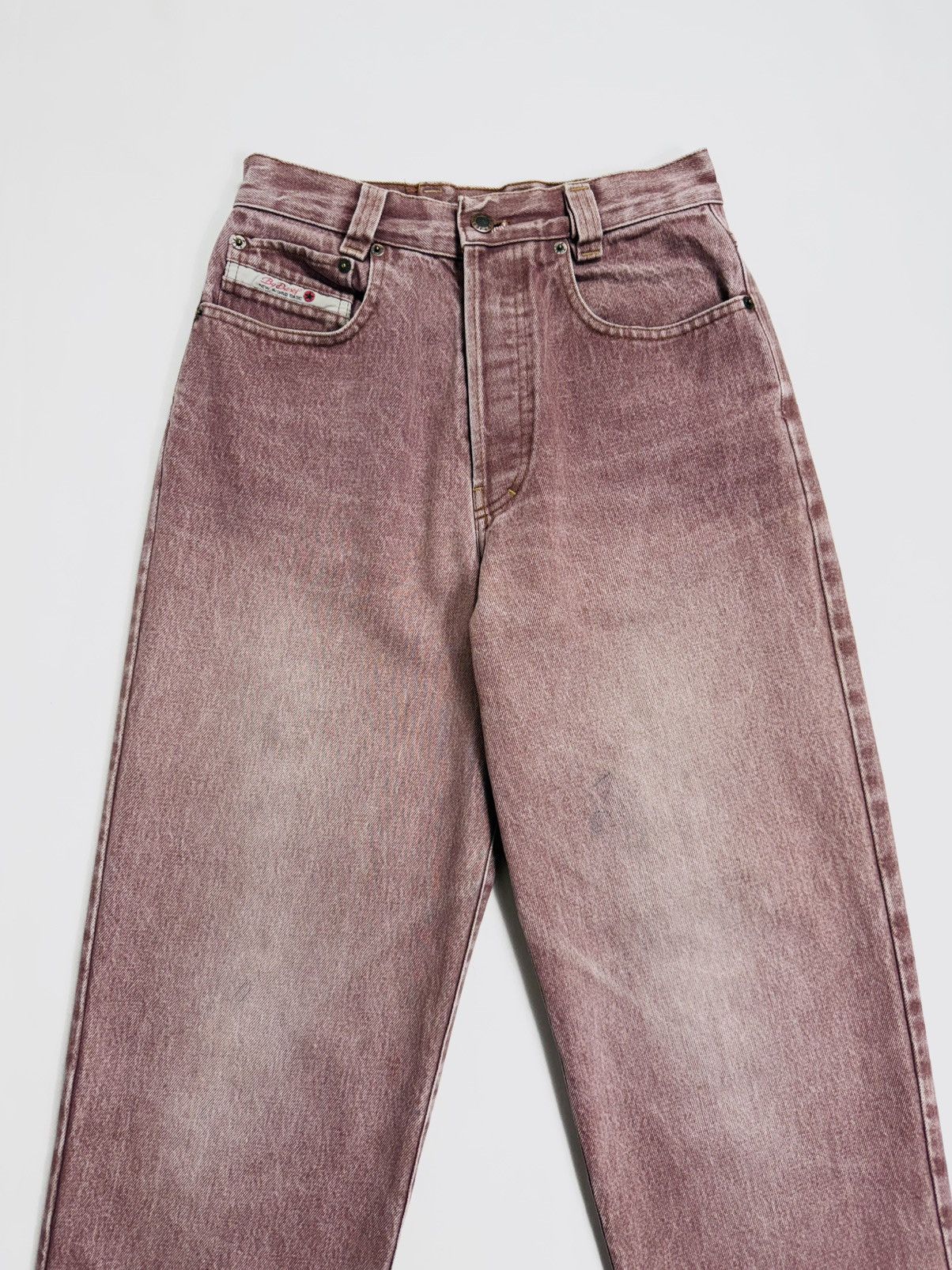 Diesel Vintage Diesel Baggy Burgundy Denim Jeans Size 27" / US 4 / IT 40 - 2 Thumbnail