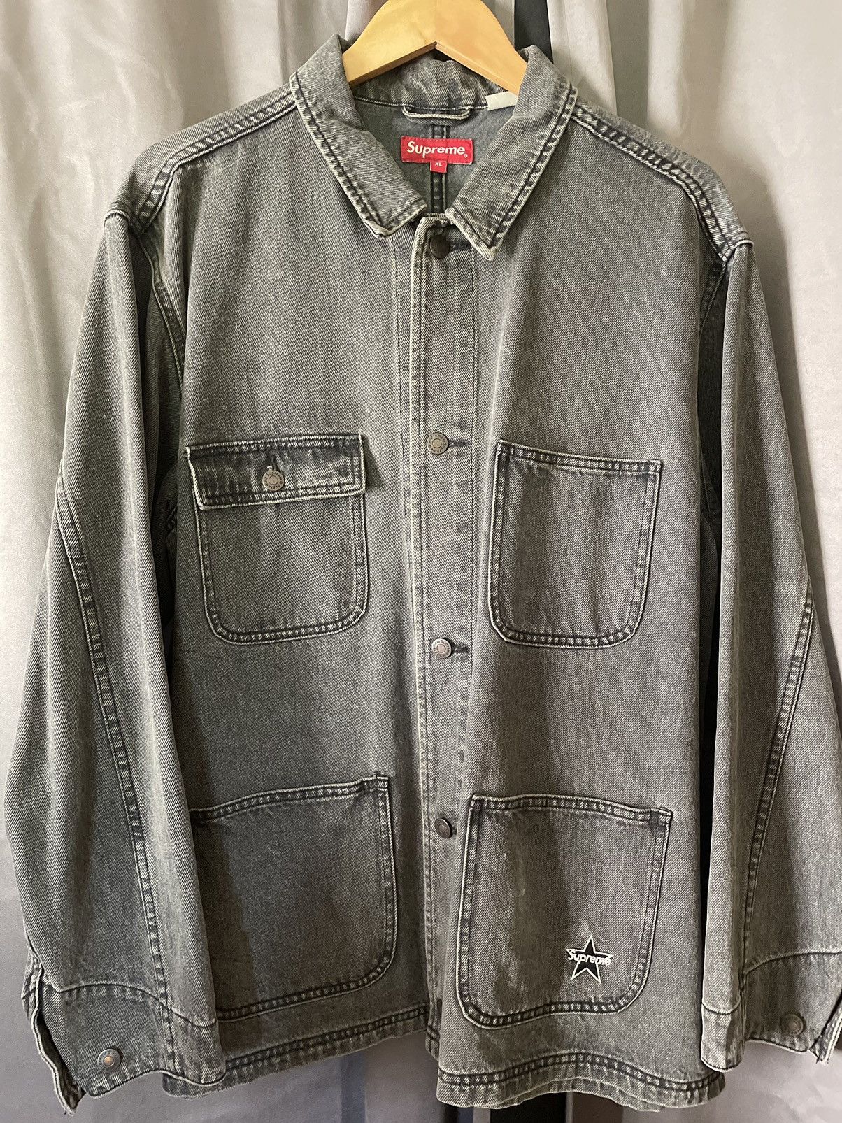 Supreme Supreme Denim Chore Coat SS22 - Black | Grailed