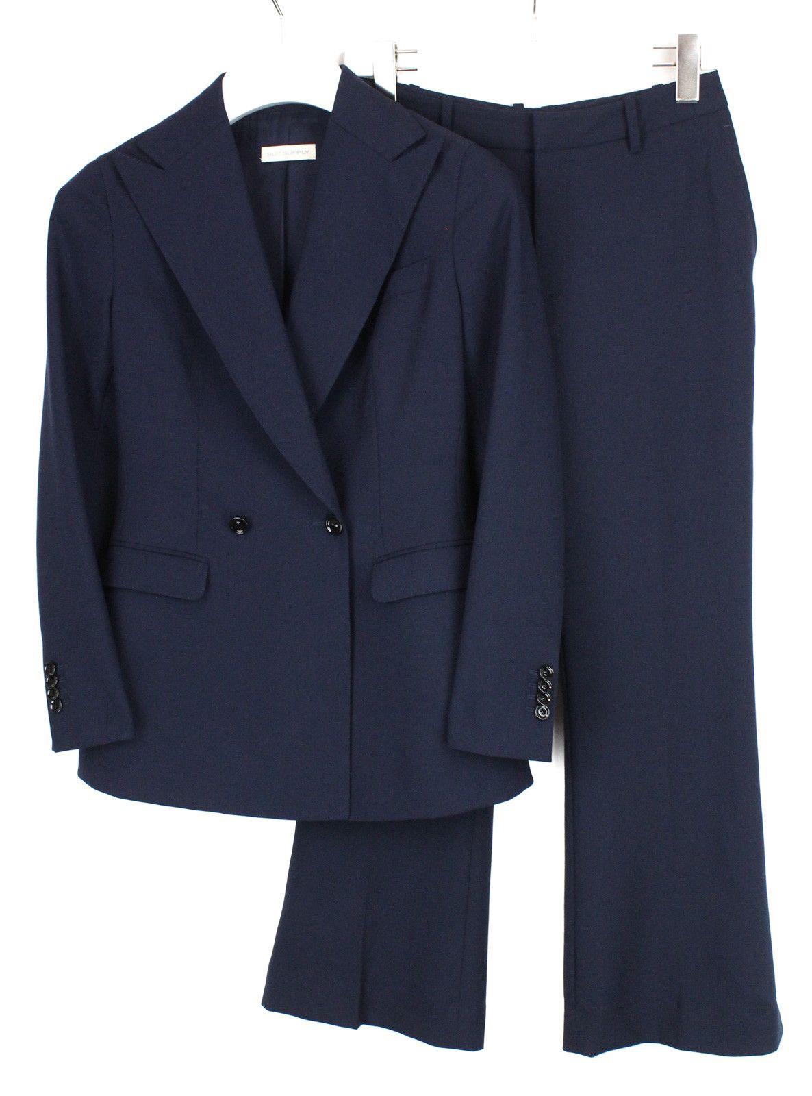image of Unbrnd Suitsupply Cameron Peak Robin Flare Suit Women Uk 8 / Uk 10 in Blue (Size Small)