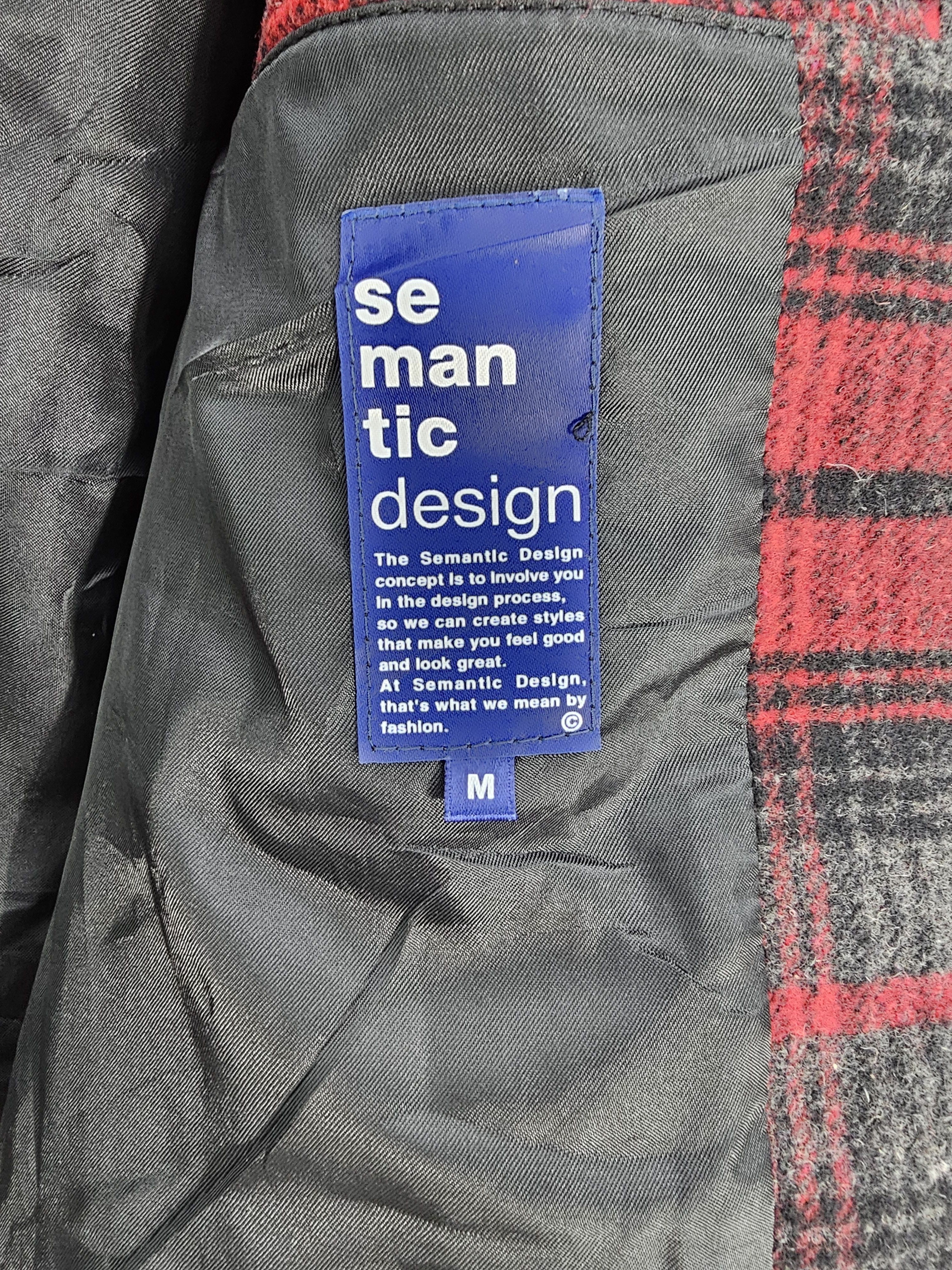 semanticdesign Semantic Design Plaid Checked Wool Punk Heavy Jacket J0147 Size US M / EU 48-50 / 2 - 11 Thumbnail