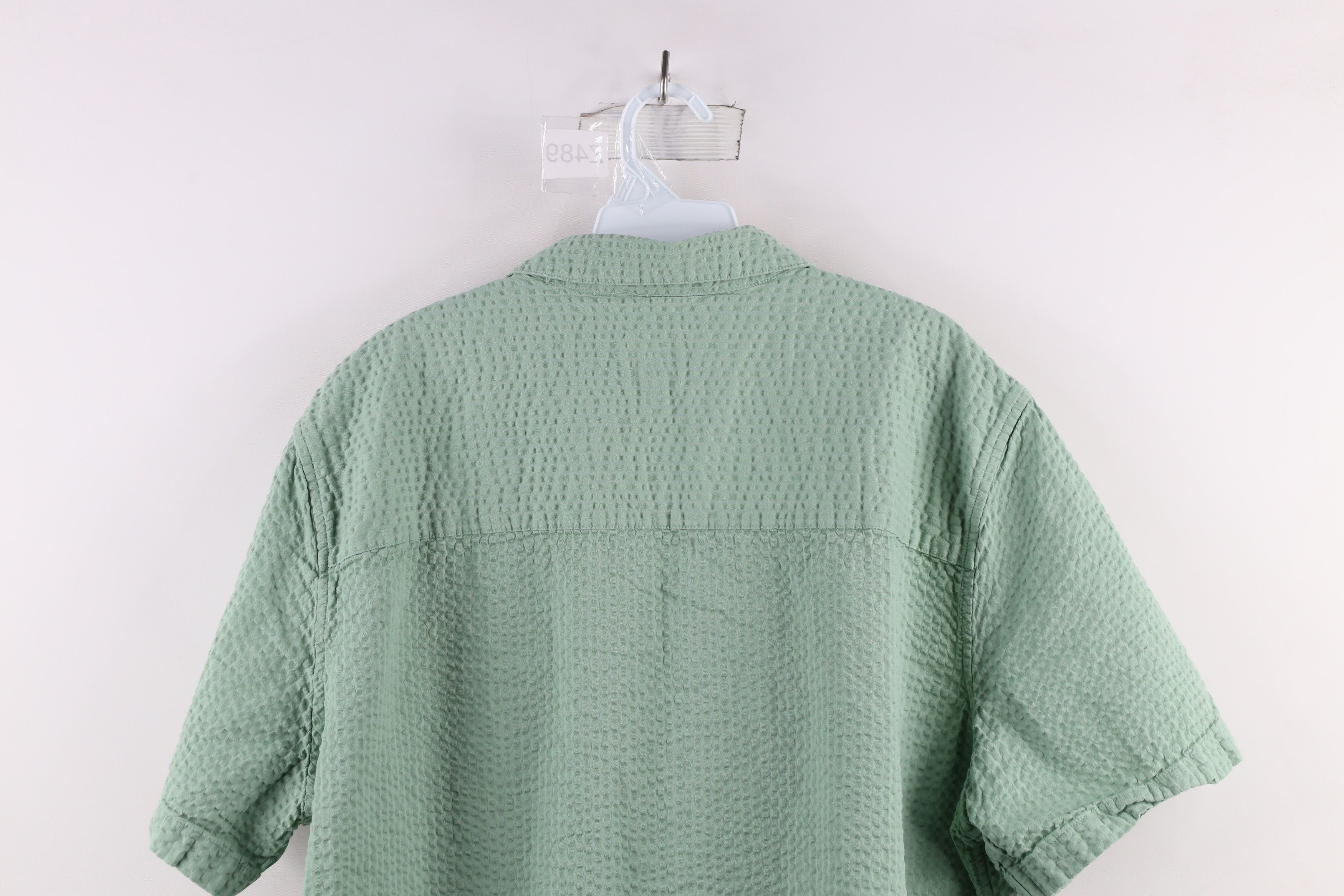 Gap × Vintage Vintage Gap Seer Sucker Short Sleeve Button Shirt Green Size US XXL / EU 58 / 5 - 11 Thumbnail