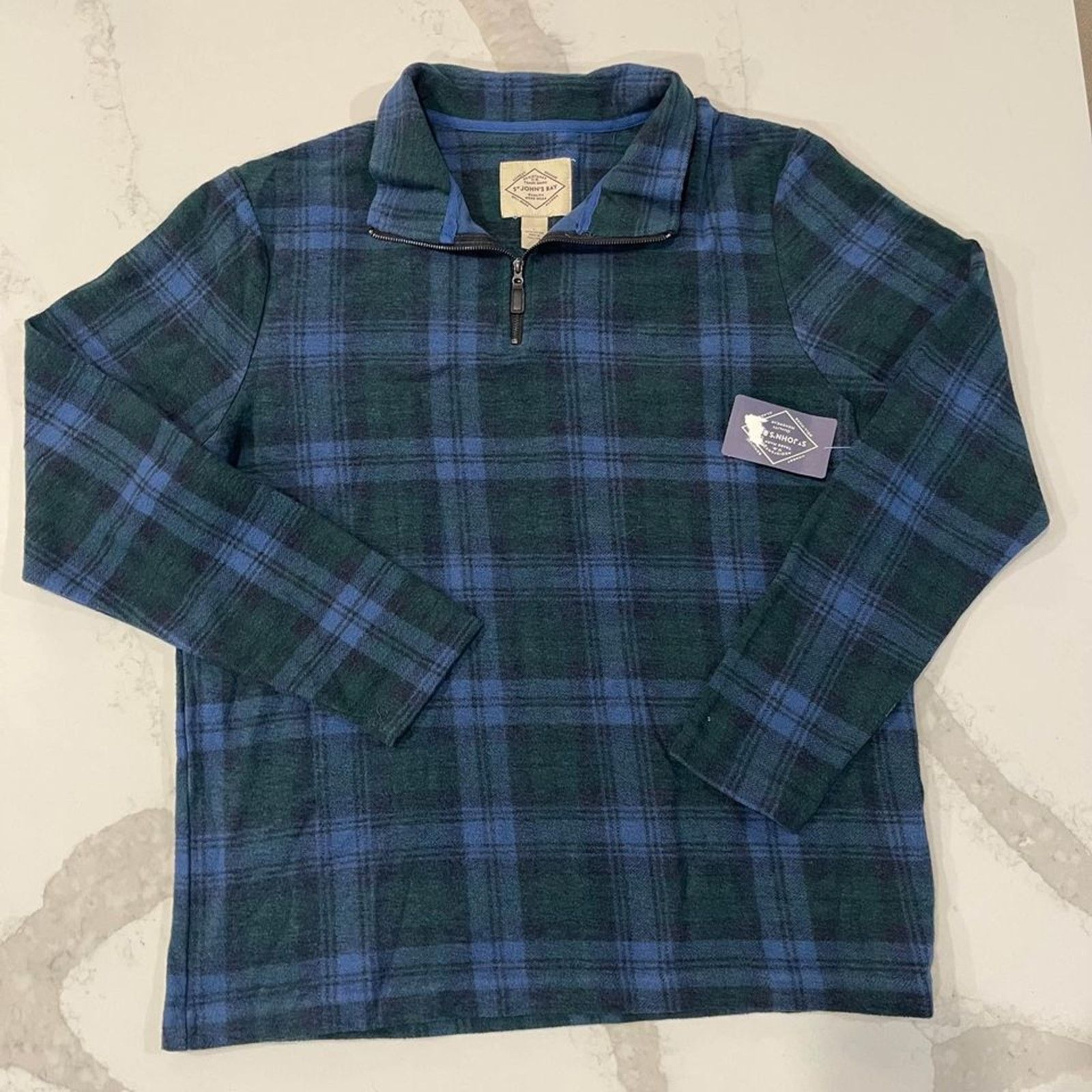 St. Johns Bay St John’s Bay NWT Fleece Half Zip Sweater Mens Large Flannel Size US L / EU 52-54 / 3 - 1 Thumbnail