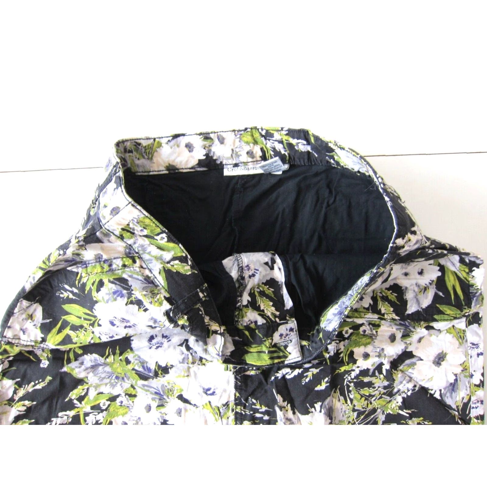 Croft & Barrow Croft & Barrow Cotton Stretch Black White Grey Pocket Built In Short Skort 14 Size 36" / US 14 / IT 50 - 4 Thumbnail