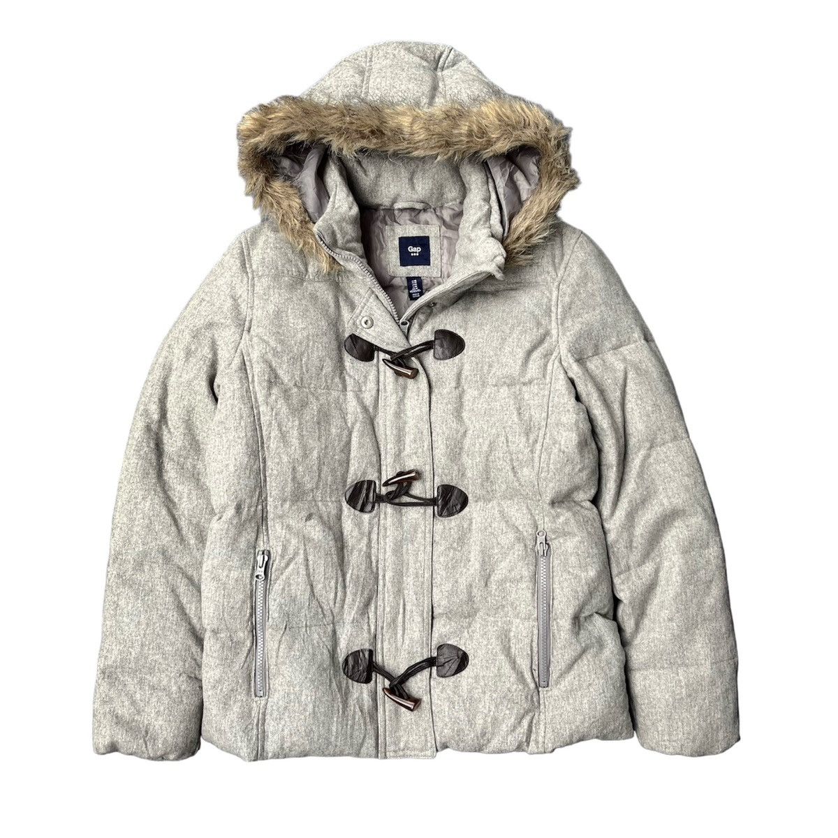 If Six Was Nine 2000s GAP Fur Down Jacket Size US M / EU 48-50 / 2 - 2 Thumbnail