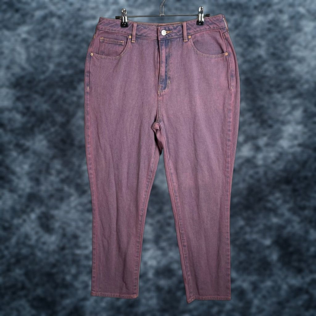 Pacsun PacSun Womens Denim Jeans High-Waisted Purple 29 Inseam 27 Cotton Straight Leg Adult Womens Size 29 Purple Vintage/90s Theme Mens Womens Girls? Size 29" - 1 Thumbnail