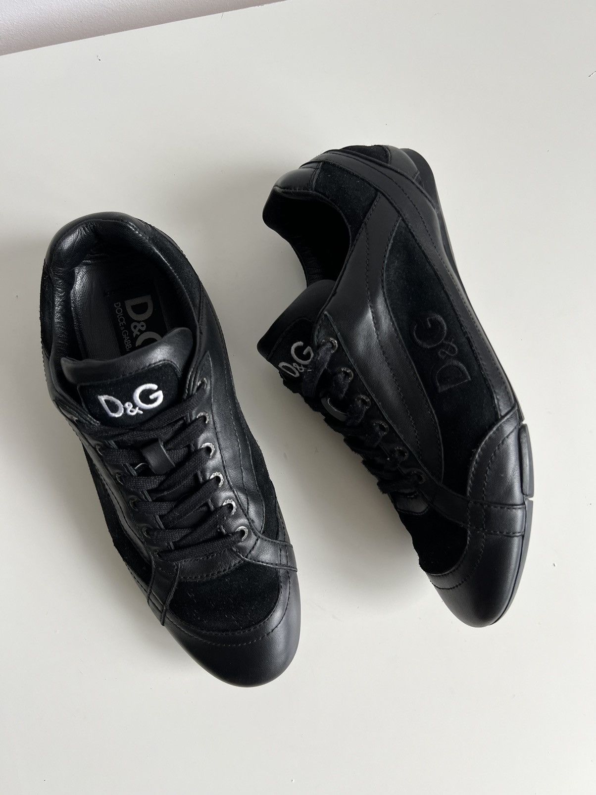 Dolce & Gabbana 🔥 Vintage 00s Dolce&Gabbana Spider Low-top Leather Sneakers Size US 7.5 / EU 40-41 - 6 Thumbnail