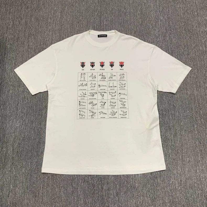 Balenciaga Balenciaga White Gymnast Short Sleeve Size US S / EU 44-46 / 1 - 1 Thumbnail