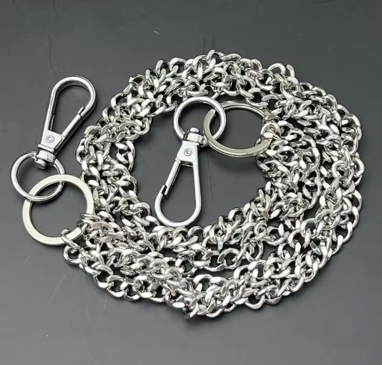 Vintage Punk Rock silvery Unique Metal Minimalist Keychains Size ONE SIZE - 4 Thumbnail