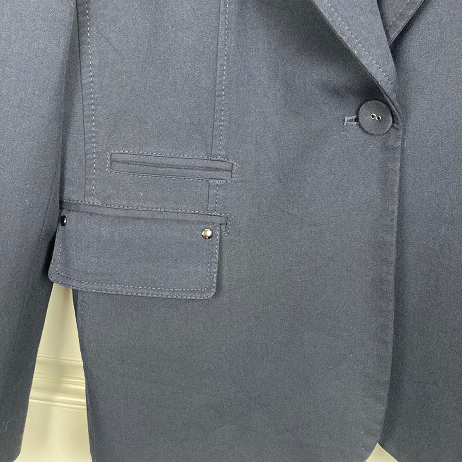 Other Tahari Navy Blazer Jacket SZ 10 Classic Workwear, Stretch Size L / US 10 / IT 46 - 3 Thumbnail