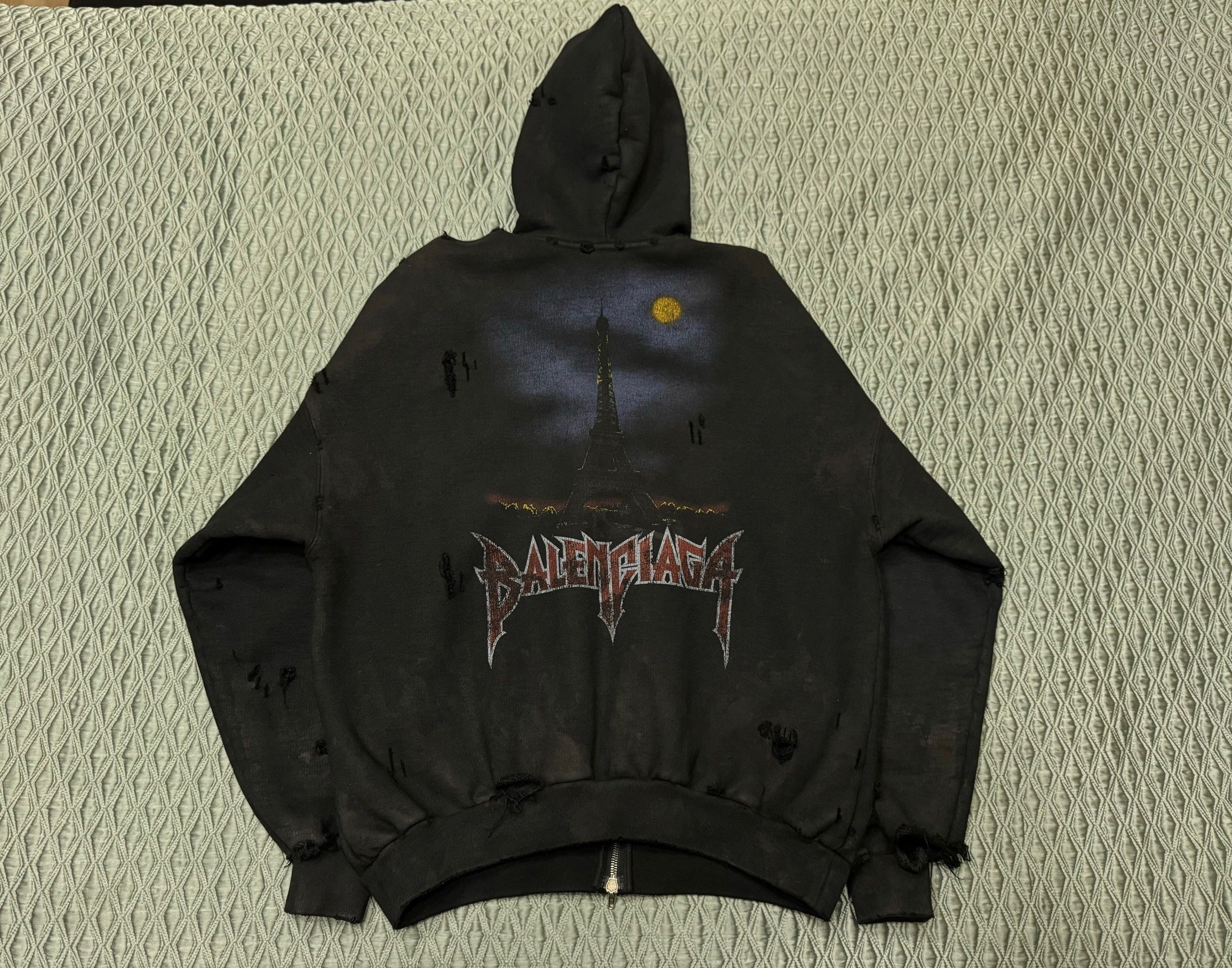 Balenciaga Balenciaga Paris Moon Zip-Up Hoodie | Grailed Balenciaga Balenciaga Paris Moon Zip-Up Hoodie | Grailed