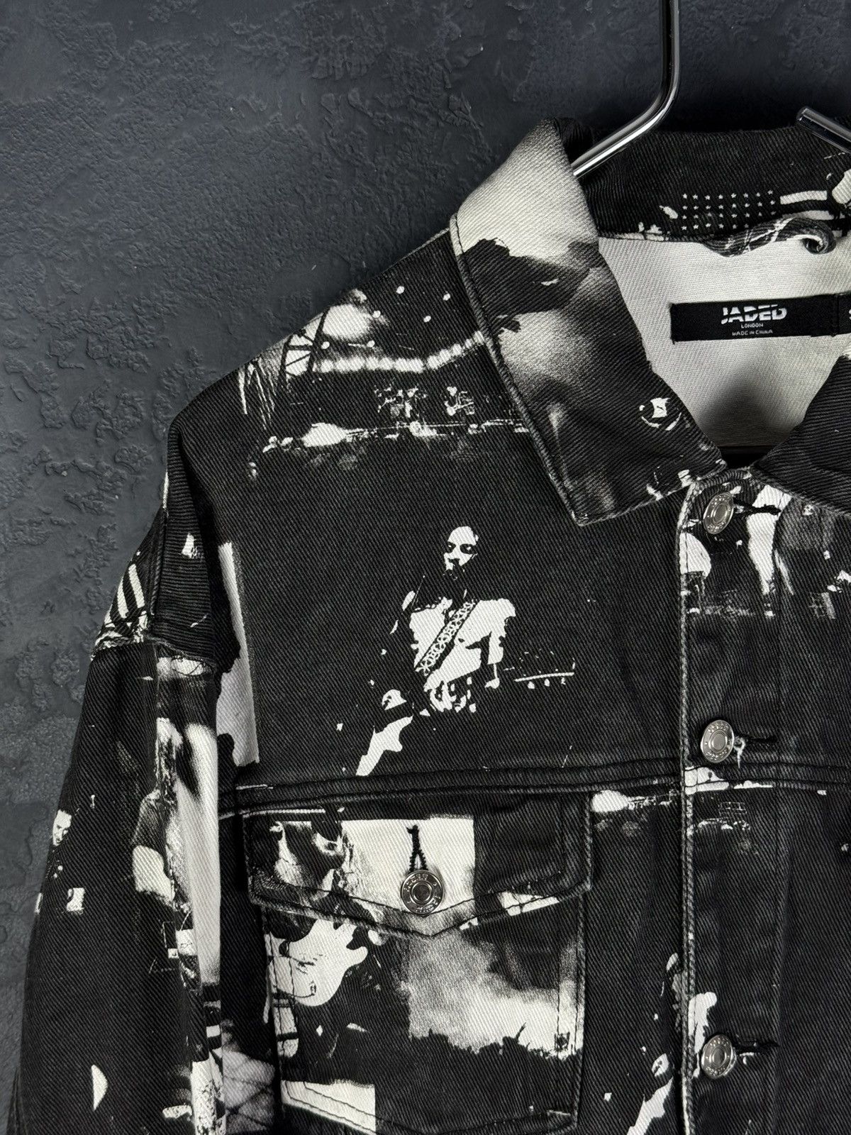 Jaded London Jaded London All Art Rock Band Jacket Denim Men’s Size S Size US S / EU 44-46 / 1 - 3 Thumbnail