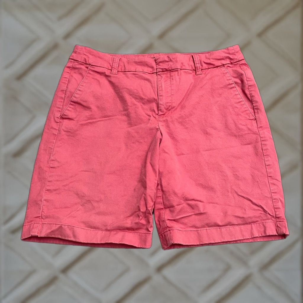 J.Crew J. Crew Chino Shorts Womens 8 Pink Cotton Pockets Mid Rise Casual Outdoor 32x9 Size 30" / US 8 / IT 44 - 1 Thumbnail