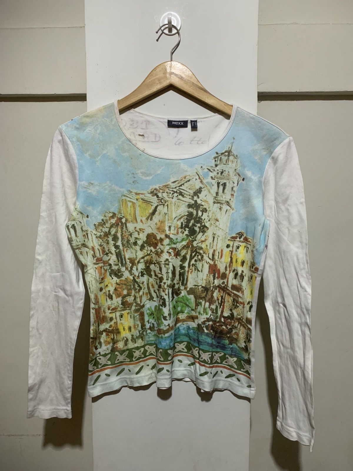 Mexx Japanese Mexx Postcard All Over Print Long Sleeve tee Women Size M / US 6-8 / IT 42-44 - 1 Thumbnail
