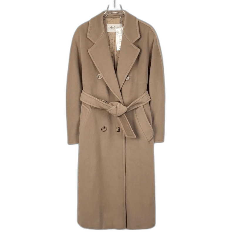 Max Mara Maxmara Brown Wool Double-Breasted Coat Size XXS / US 00 / IT 34 - 1 Thumbnail