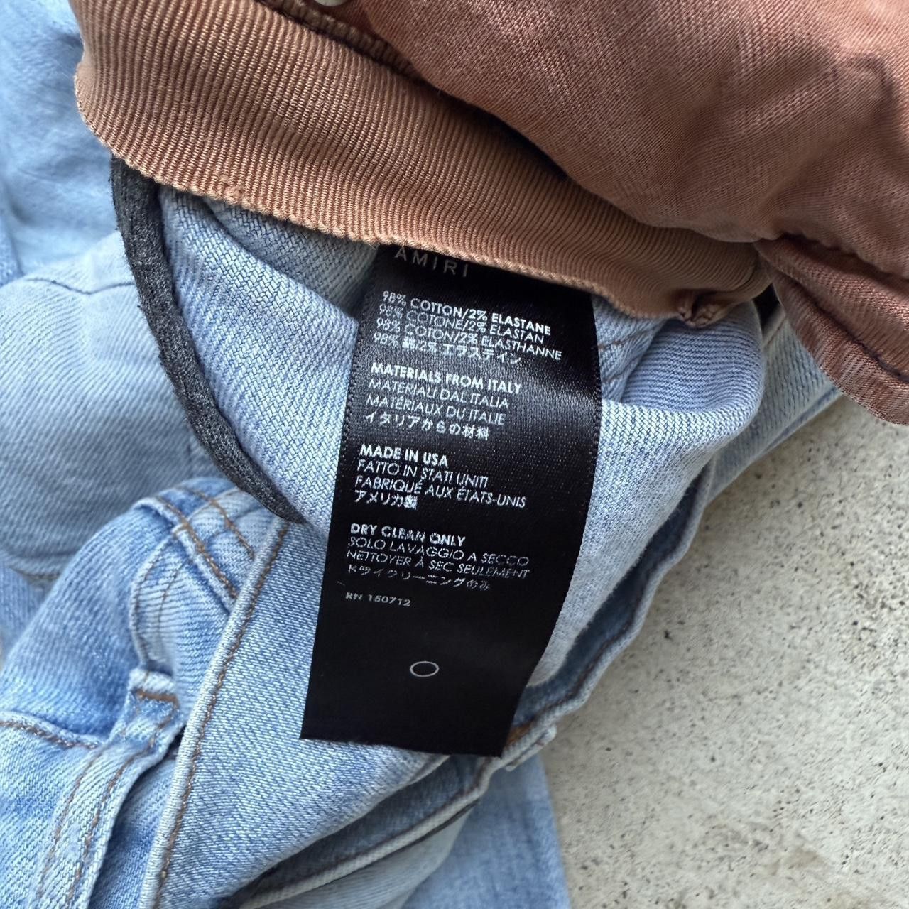 Amiri amiri destroyed thrashed light blue wash skinny jeans Size US 32 / EU 48 - 10 Thumbnail