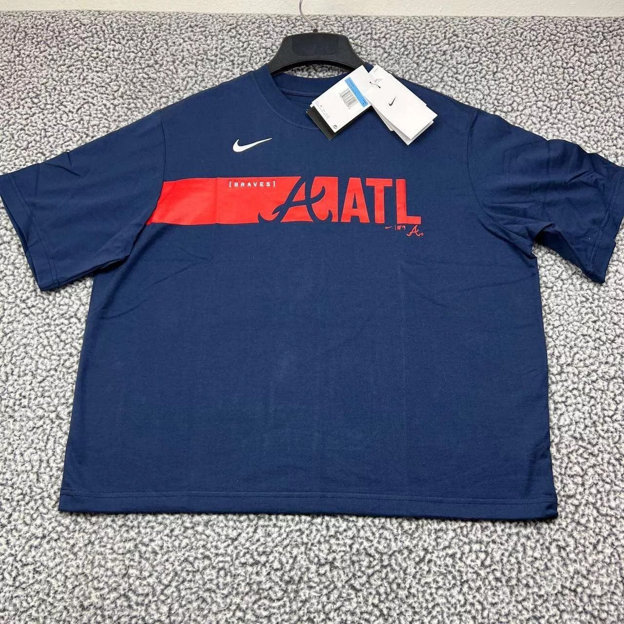 Nike Atlanta Braves Shirt Women Short Sleeve Crew Neck Cotton M Size M / US 6-8 / IT 42-44 - 1 Thumbnail