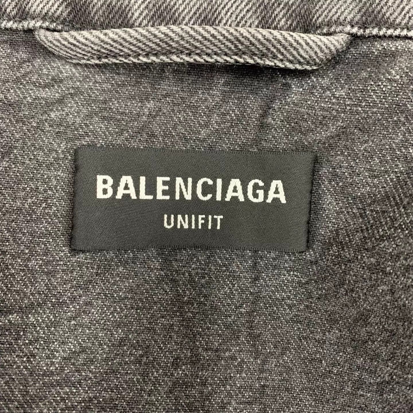 Balenciaga Balenciaga Washed Black Embroidered Denim Jacket S 98 New Size US S / EU 44-46 / 1 - 5 Thumbnail