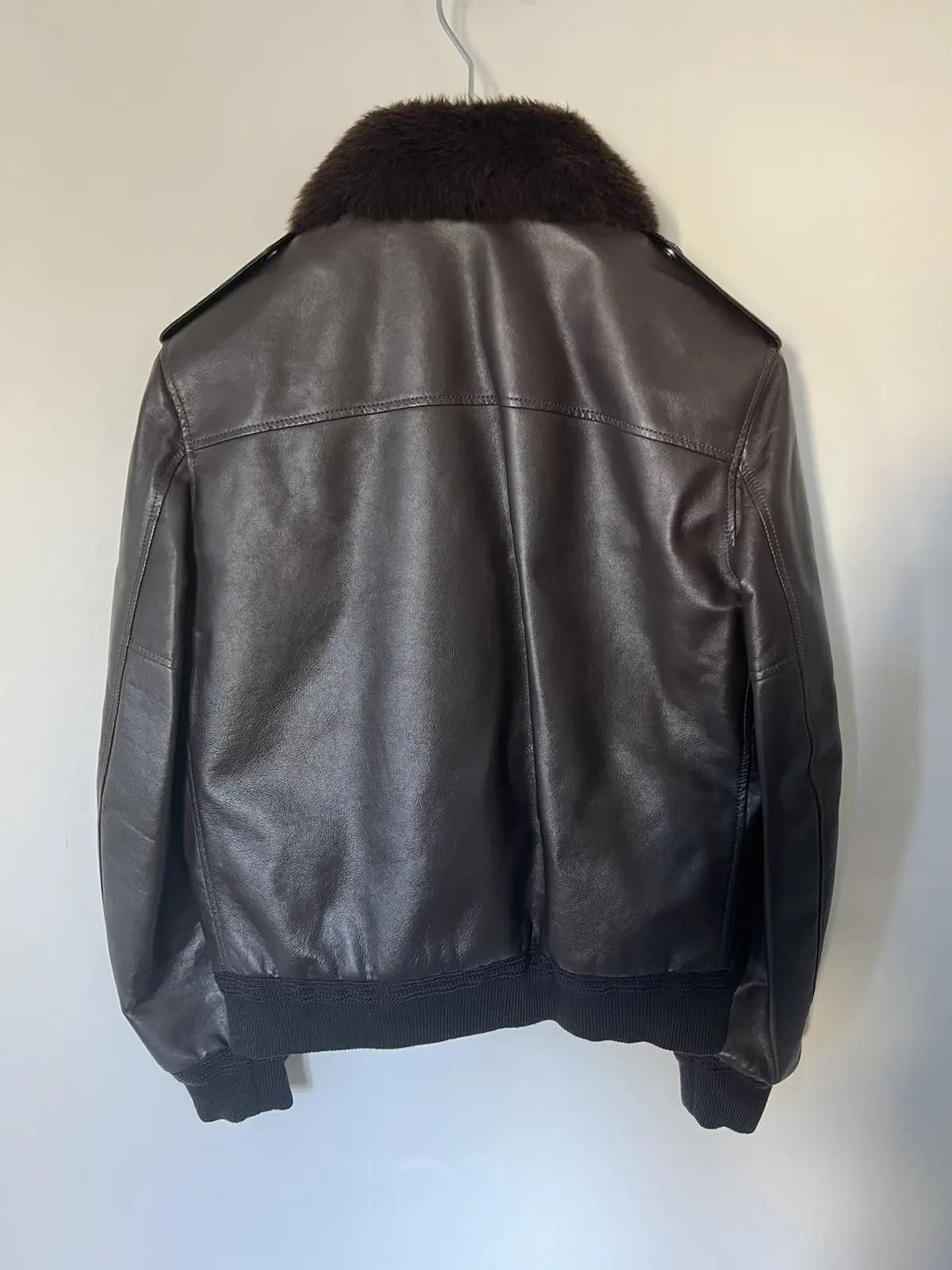 Celine × Hedi Slimane Celine × Hedi Slimane Shearling Collar Leather Jacket Size US M / EU 48-50 / 2 - 8 Thumbnail