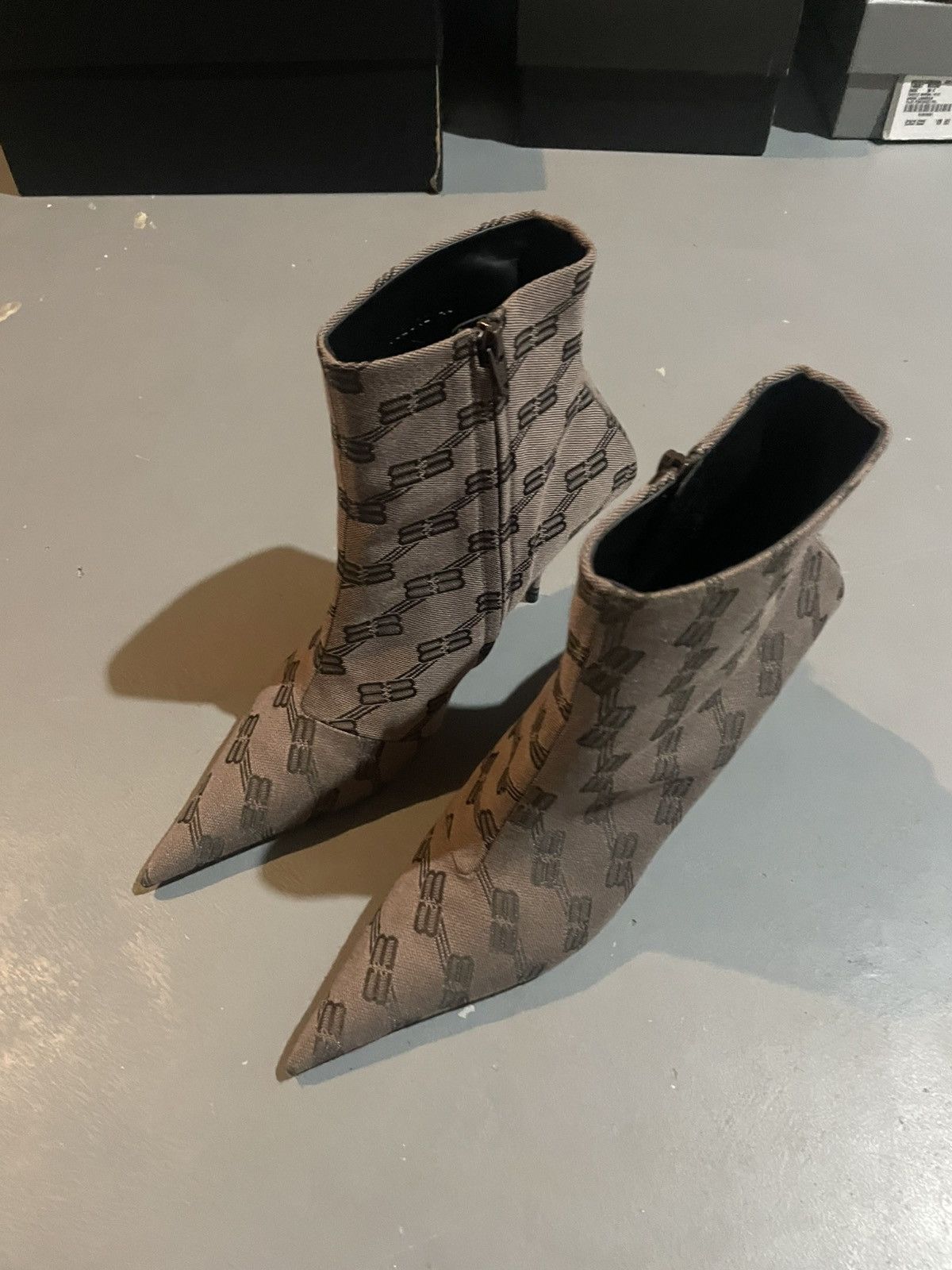 Balenciaga Balenciaga BB Monogram Canvas Knife Sock Boots 40EU Size US 10 / IT 40 - 5 Thumbnail