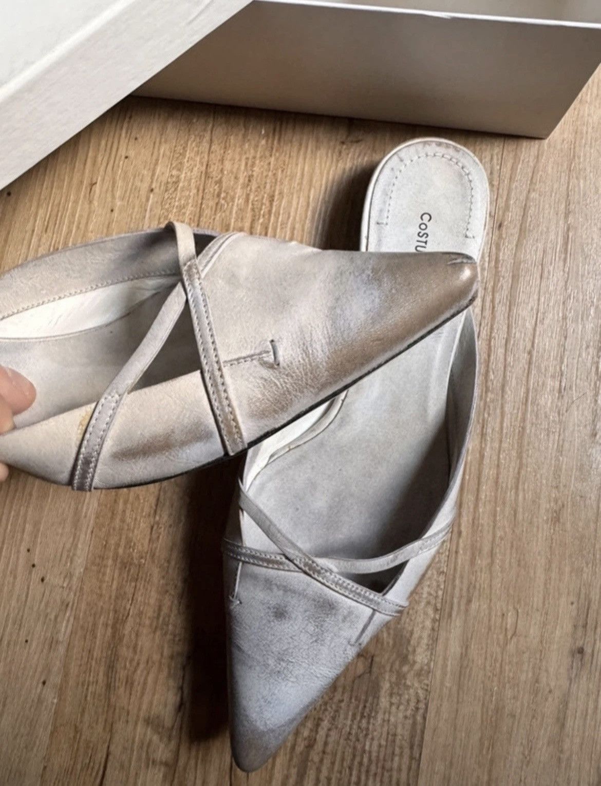 Costume National Costume National Suede Pointed Mules Avantgarde Size US 6.5 / IT 36.5 - 4 Thumbnail