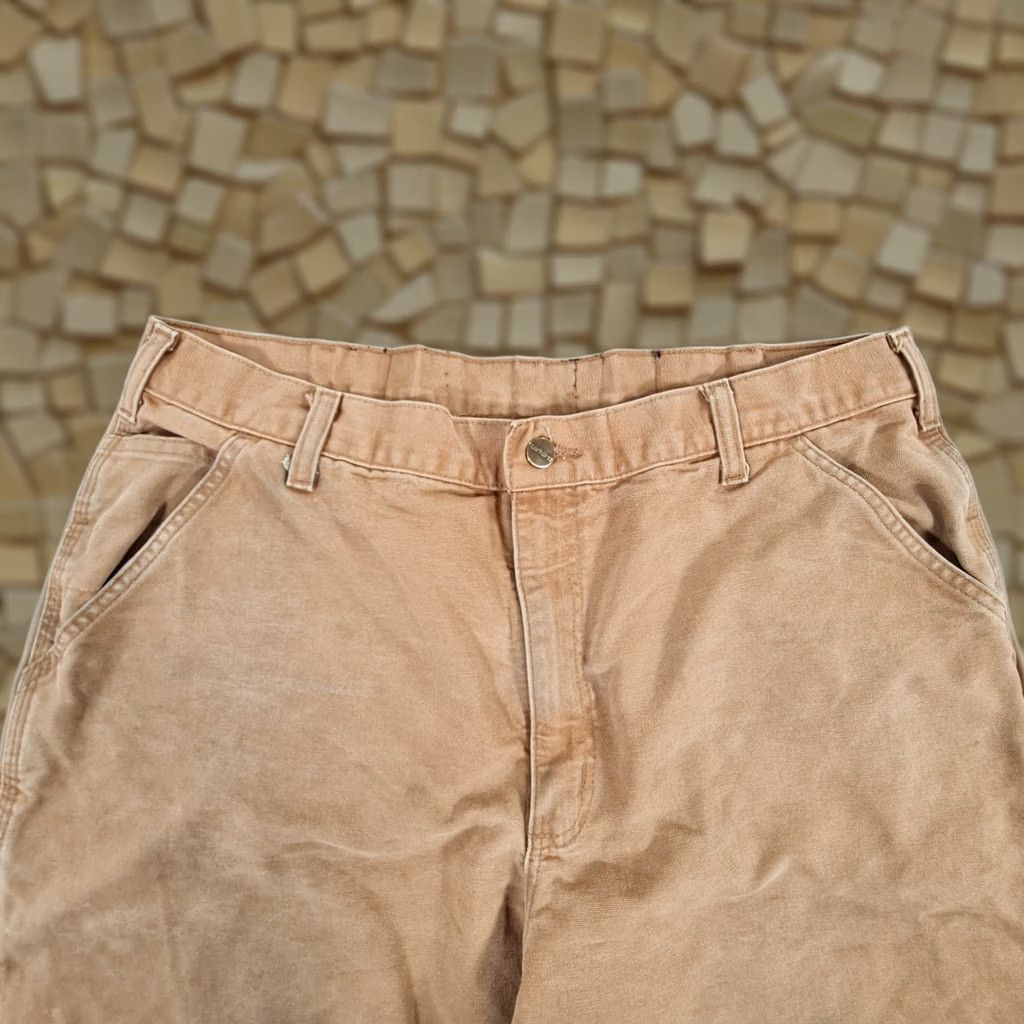 Carhartt Carhartt Mens Trousers Canvas Brown W38 L29 Carpenter Fit Dungaree Pants B11 BRN Size US 38 / EU 54 - 1 Thumbnail