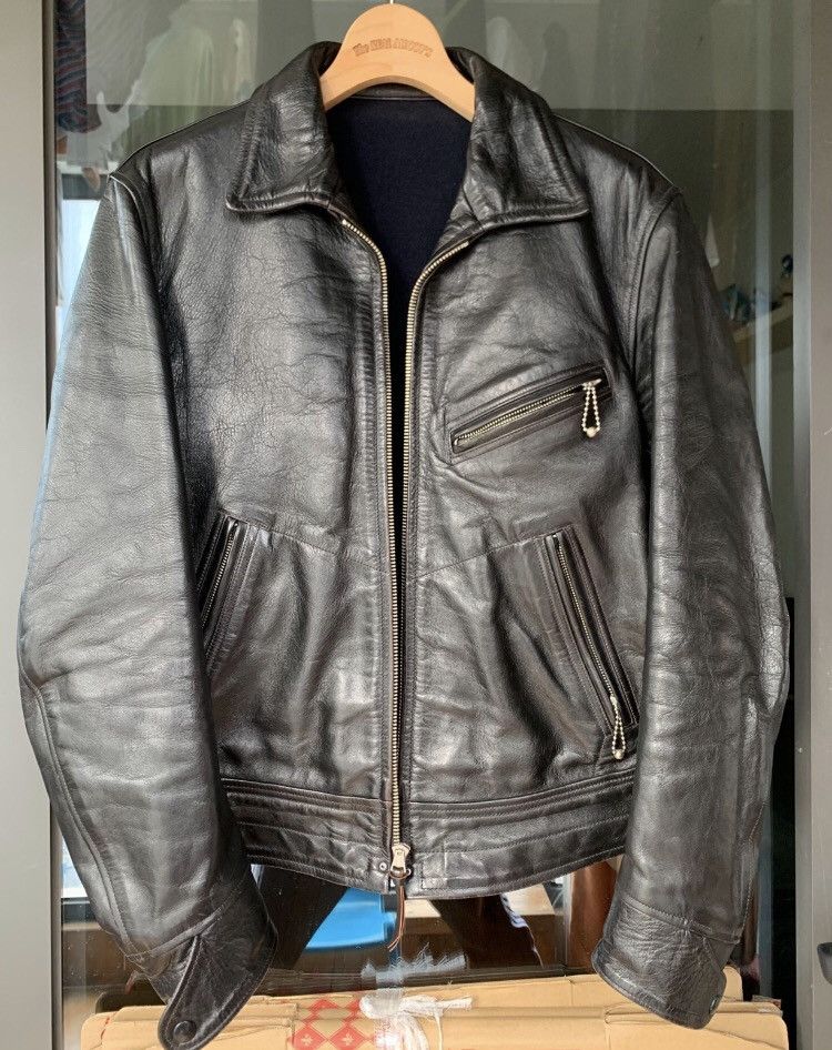 image of Freewheelers Mulholland Road Made In Japan Horseshoe Leathe in Black, Men's (Size Large)