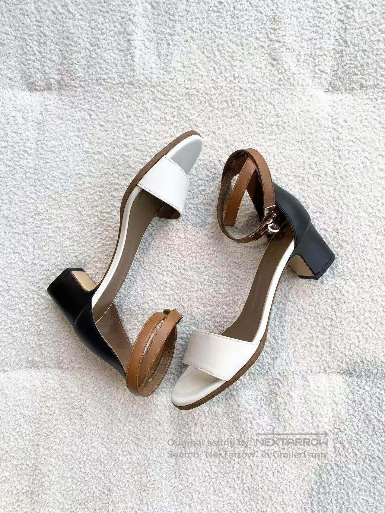 Hermes Hermes Color-blocking Kelly button-up heeled sandals| Size US 6 / IT 36 - 4 Thumbnail