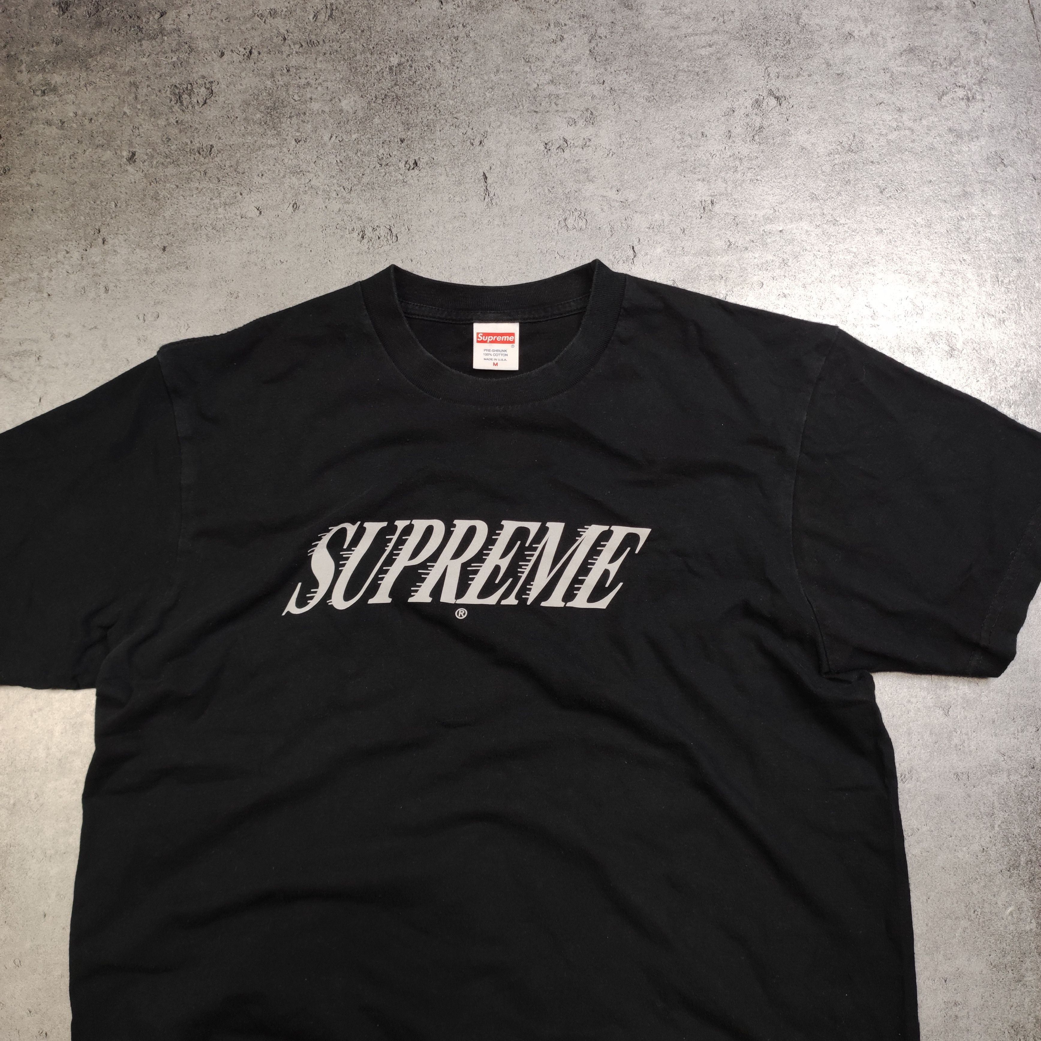 Supreme Supreme Skateboards Black Glitch Logo Tee Size US M / EU 48-50 / 2 - 2 Thumbnail