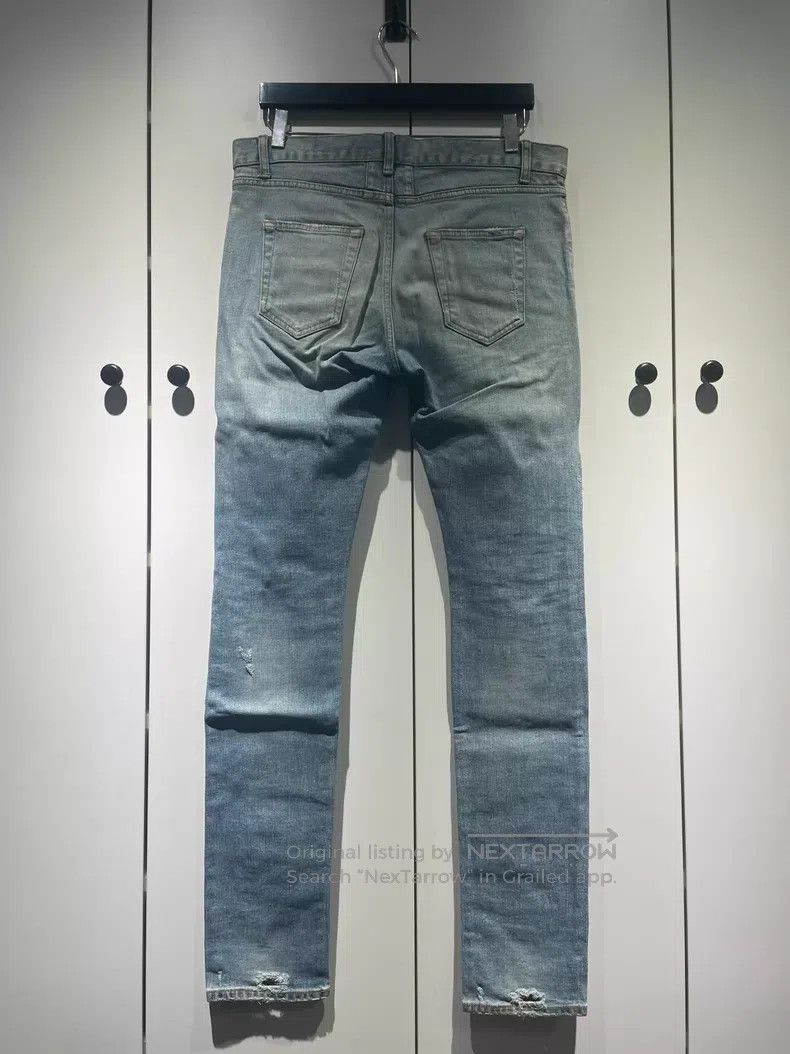 Saint Laurent Paris Saint Laurent Paris Blue Big Destroyed Denim Jeans Size US 31 - 2 Thumbnail