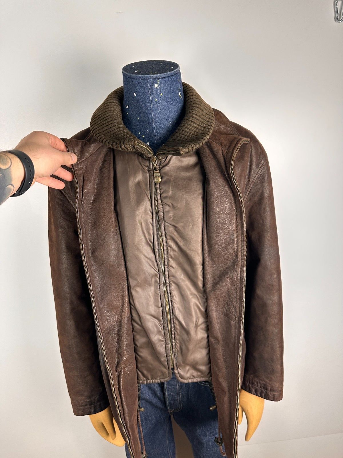 Paul & Shark Paul & Shark Vintage Men’s Leather Jacket Brown Mens Size L Size US L / EU 52-54 / 3 - 9 Thumbnail