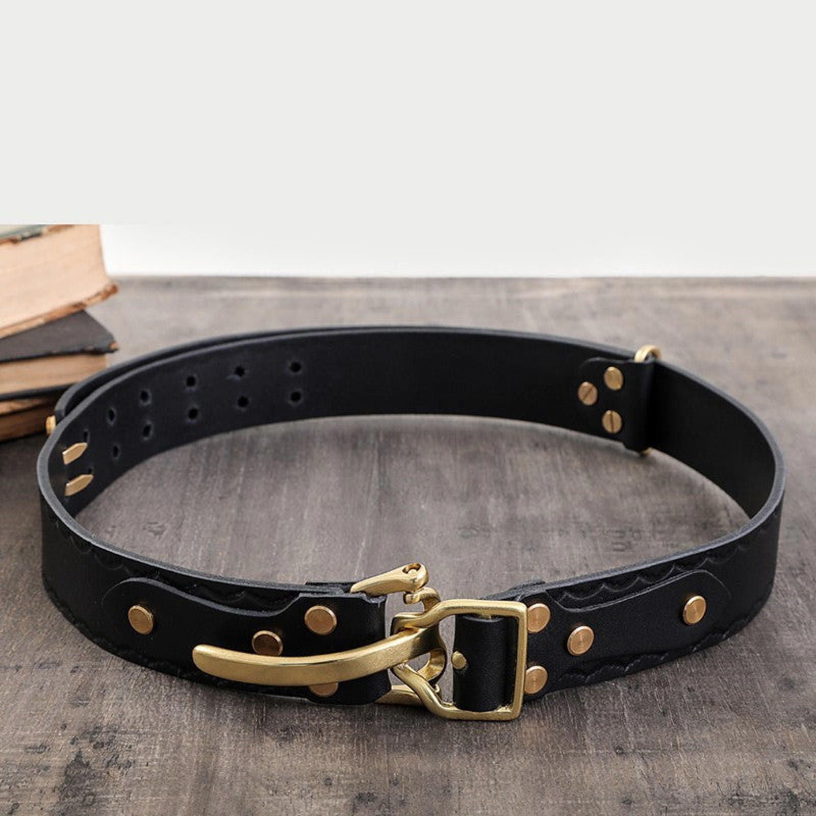 Amekhaki Veg-Tan Belt – Top Leather, Copper Buckle