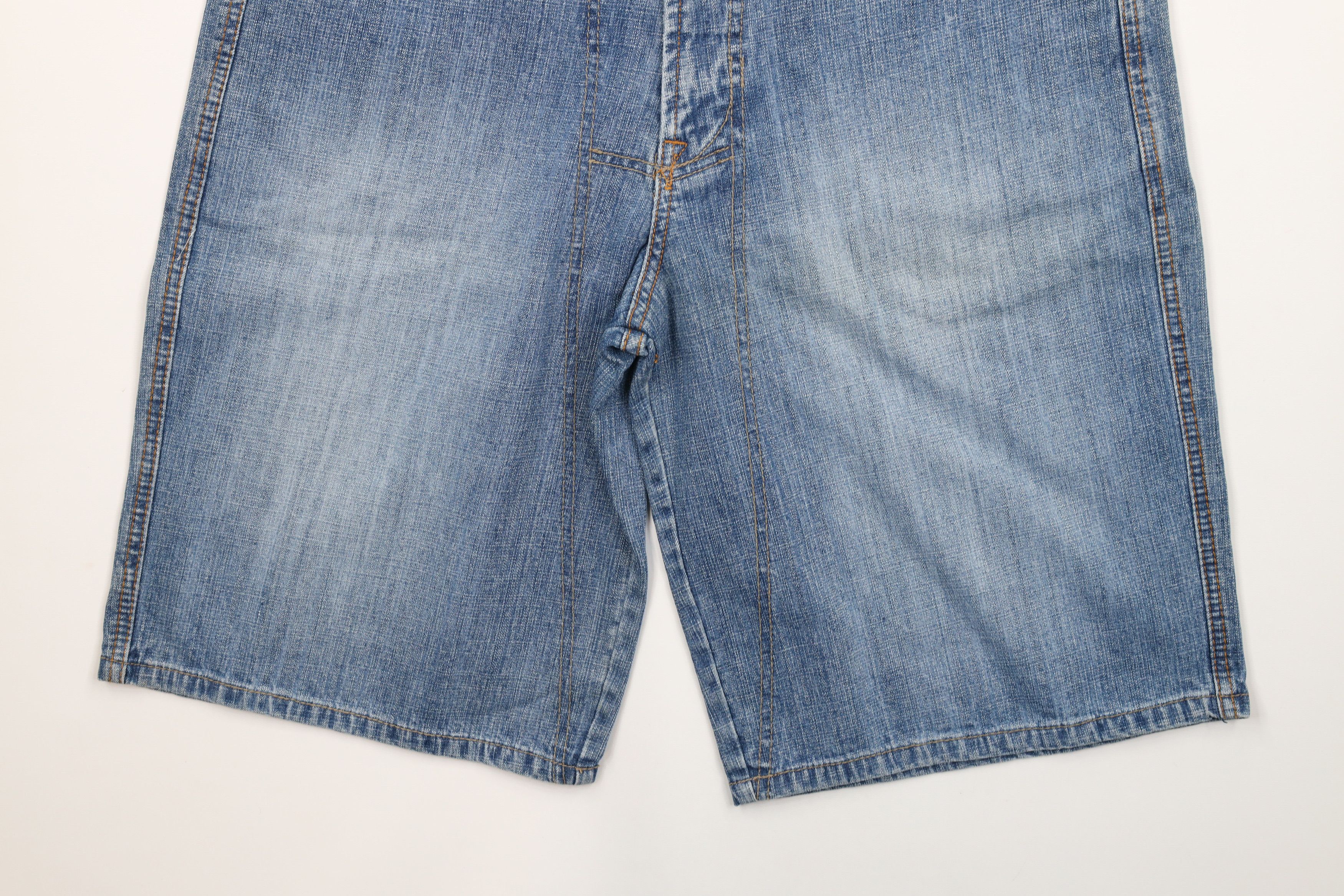 Marithe + Francois Girbaud × Vintage NOS Vintage 90s Marithe Francois Girbaud Denim Shorts Blue Size US 33 - 4 Thumbnail