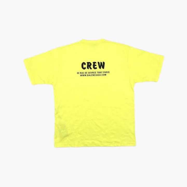 Balenciaga Balenciaga Yellow Logo Printed Casual T-Shirt 0079-2507 Size M / US 6-8 / IT 42-44 - 3 Thumbnail