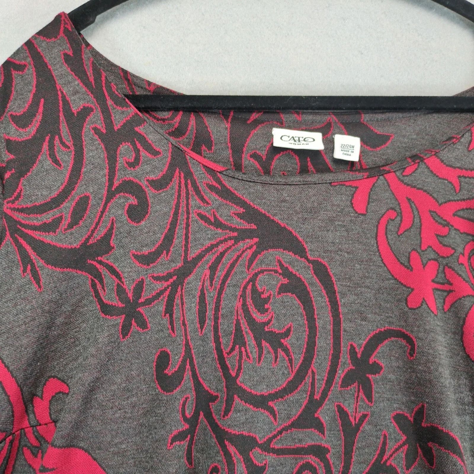 Other Cato Woman A-Line Knit Midi Dress Plus Size 22/24W Paisley Size 3XL / US 20-22 - 10 Thumbnail