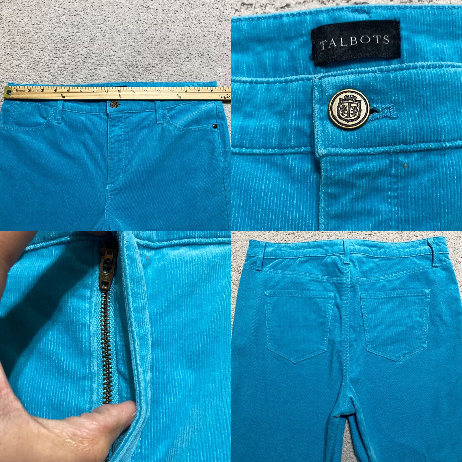 Talbots Talbots Jeans Womens sz 10 Jegging High Rise Blue Corduroy Medium Wash Size 30" / US 8 / IT 44 - 8 Thumbnail