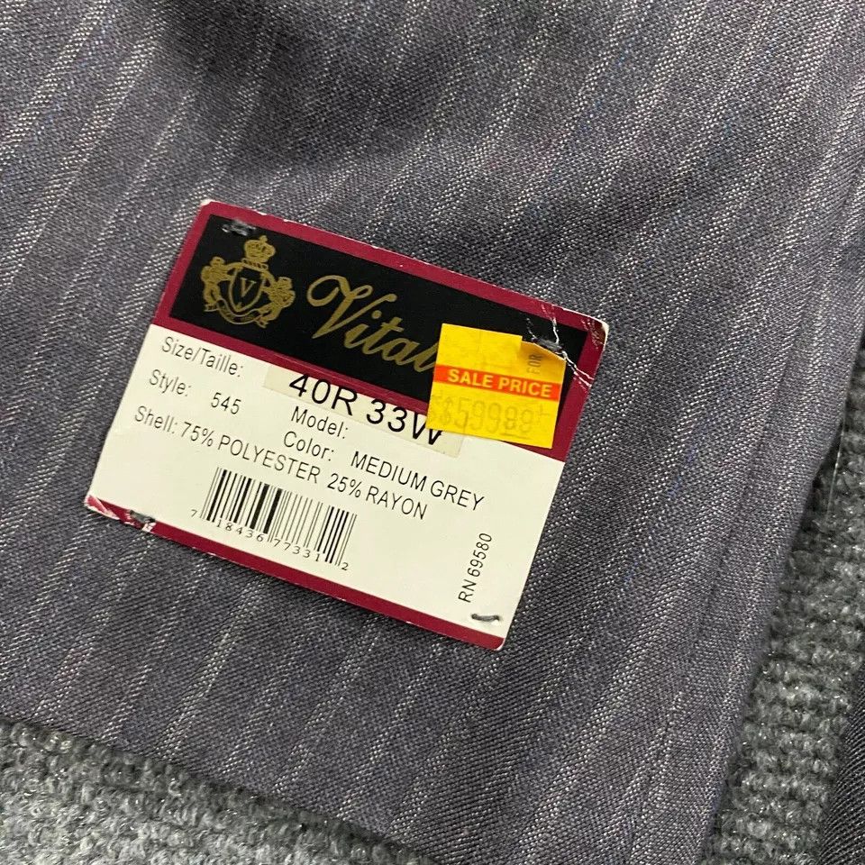 Other Vitaliano Blazer Men's 40R Striped Super 150s Polyester NWT Size 40R - 6 Thumbnail