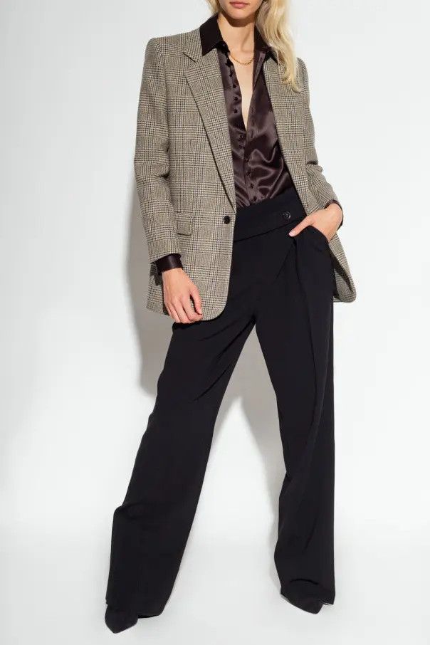 Saint Laurent Paris o1bcso1str1224 Single Breasted Jacket In Wool in Multicolor Size XS / US 0-2 / IT 36-38 - 2 Thumbnail
