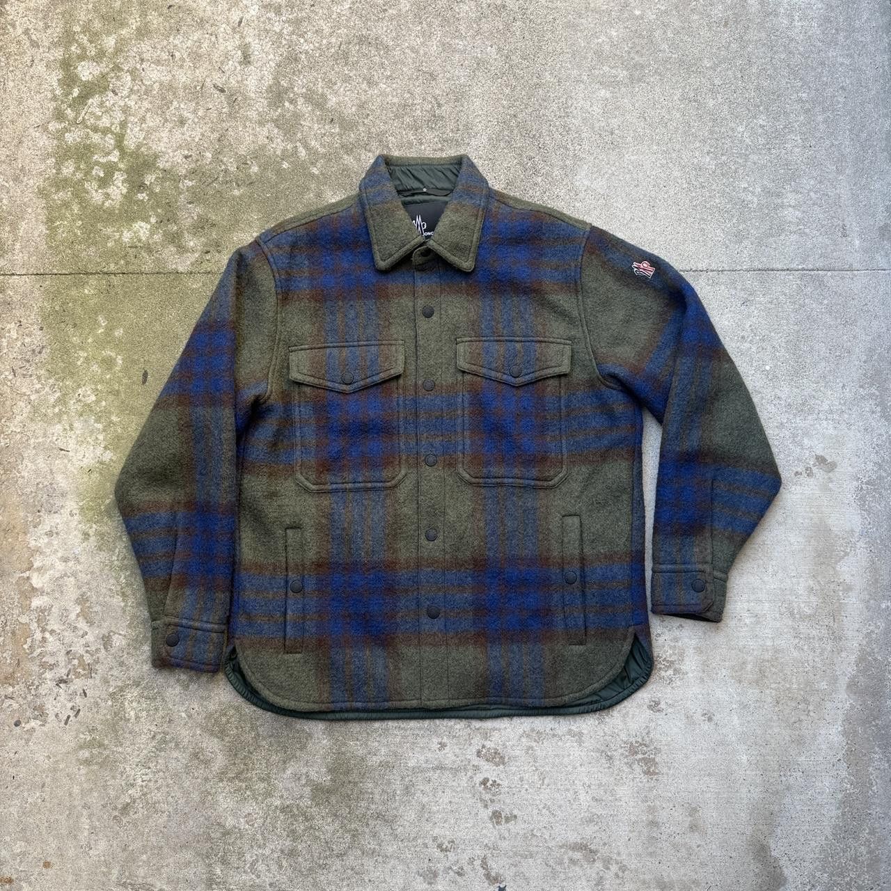 Moncler MONCLER GRENOBLE JACKET APRES SKI GREEN GREY PLAID FLANNEL Size US XL / EU 56 / 4 - 1 Thumbnail