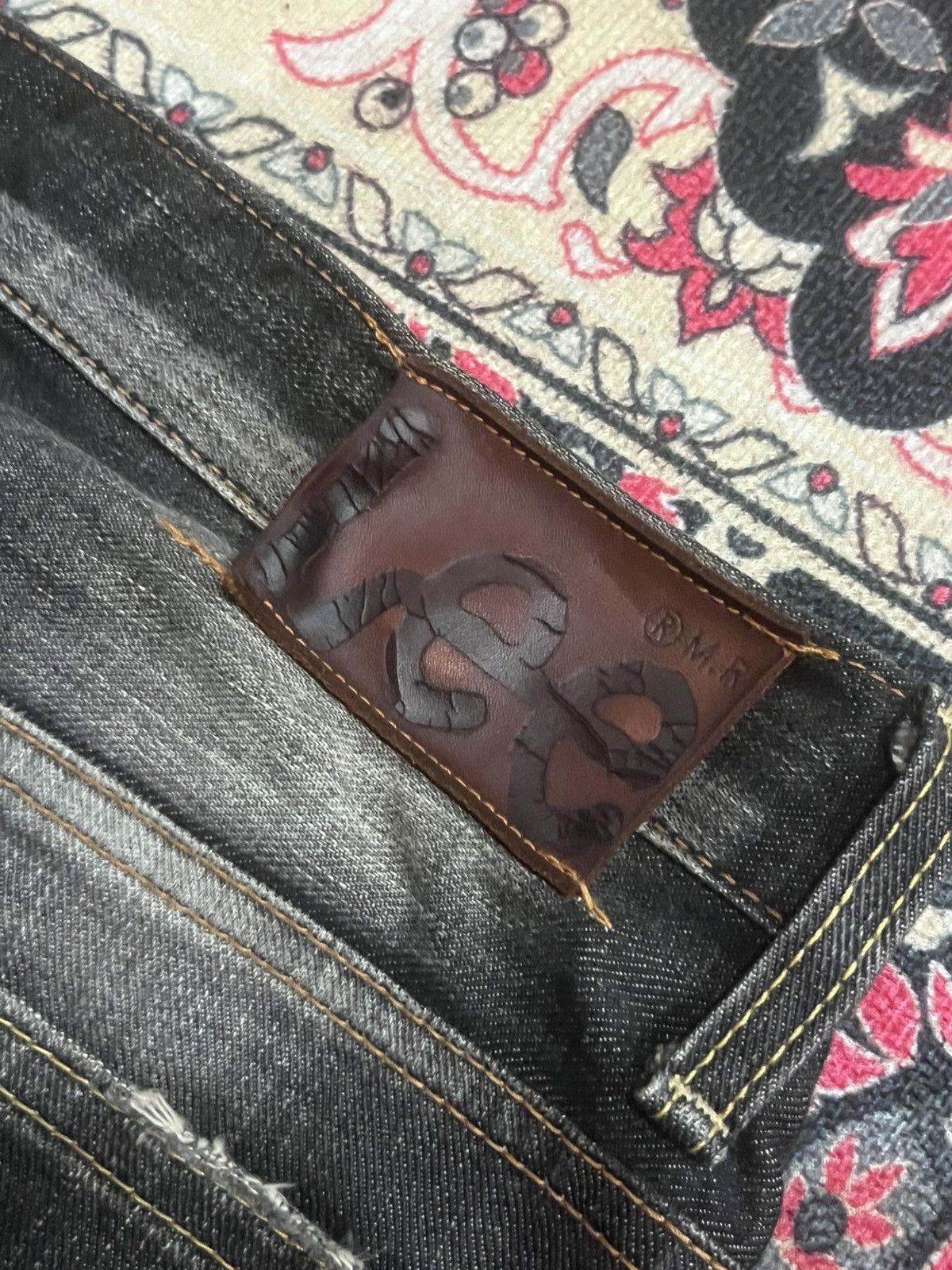 Lee Vintage Lee Rider Sanforized Black Faded Whisker Jeans Size US 31 - 9 Thumbnail
